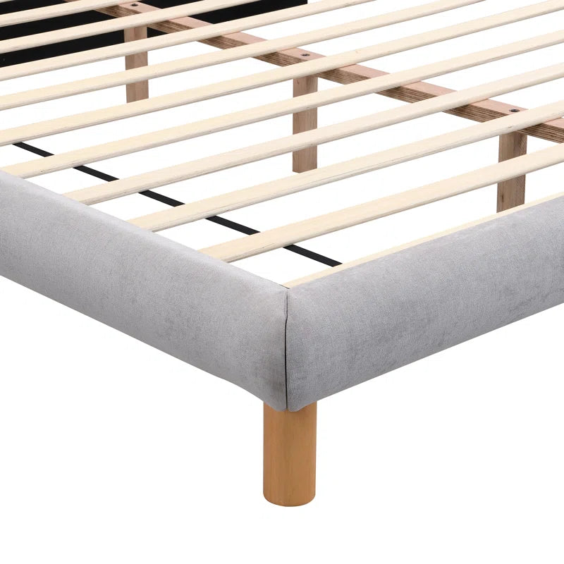 Aspia Upholstered Cookie-Shaped Platform Bed