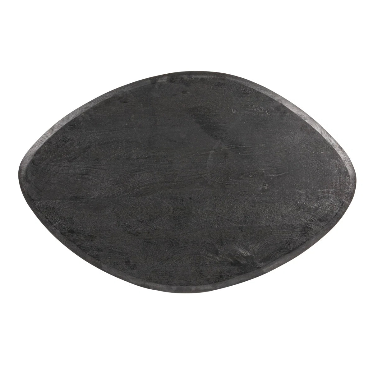 Asymmetrical Organic-Shaped Mango Wood Coffee Table with Conical Base