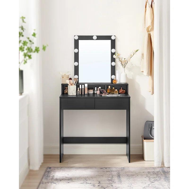 Paula Dressing Table with Mirror - Ouch Cart 