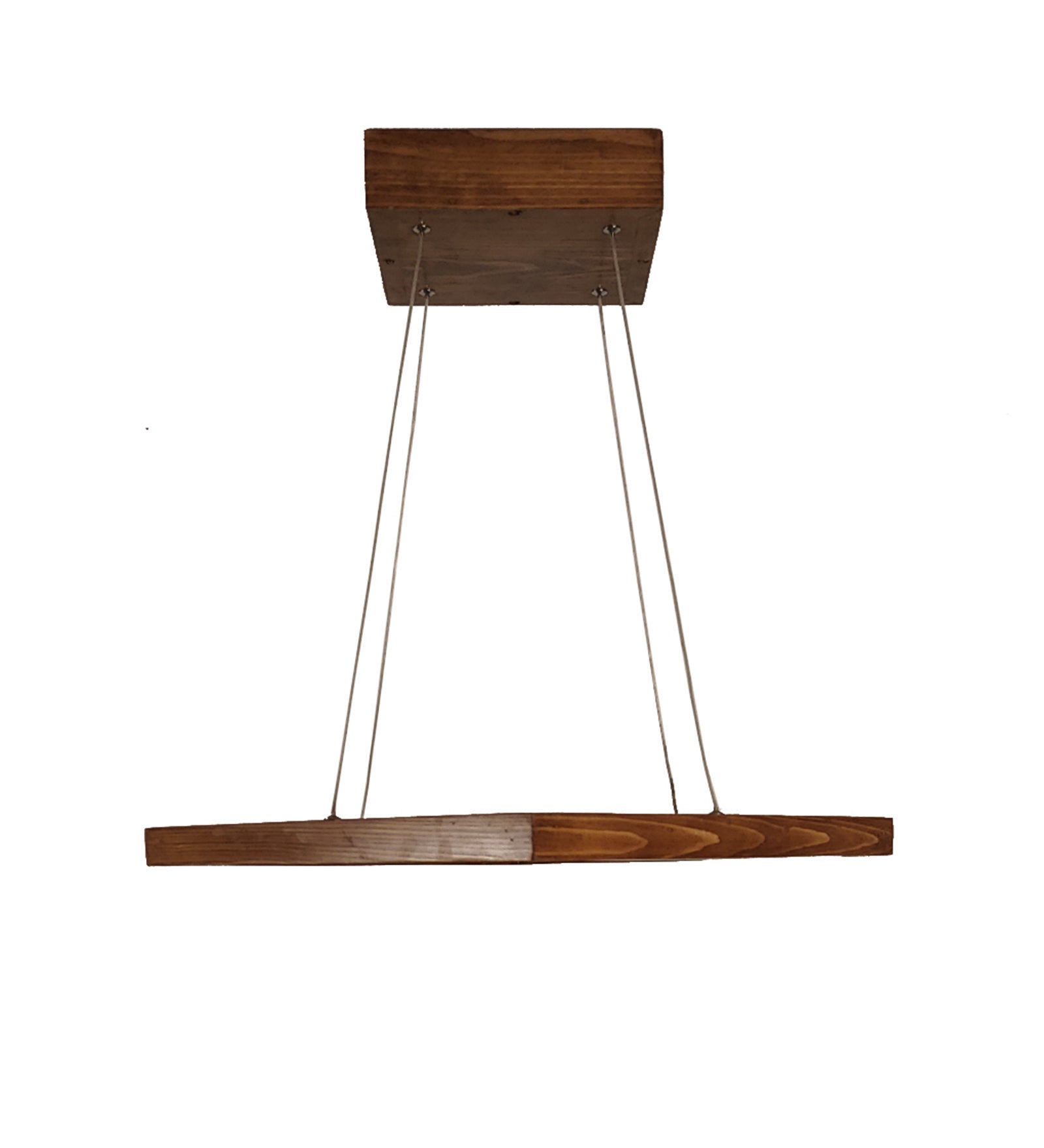 Atrium Triangular Brown LED Hanging Lamp