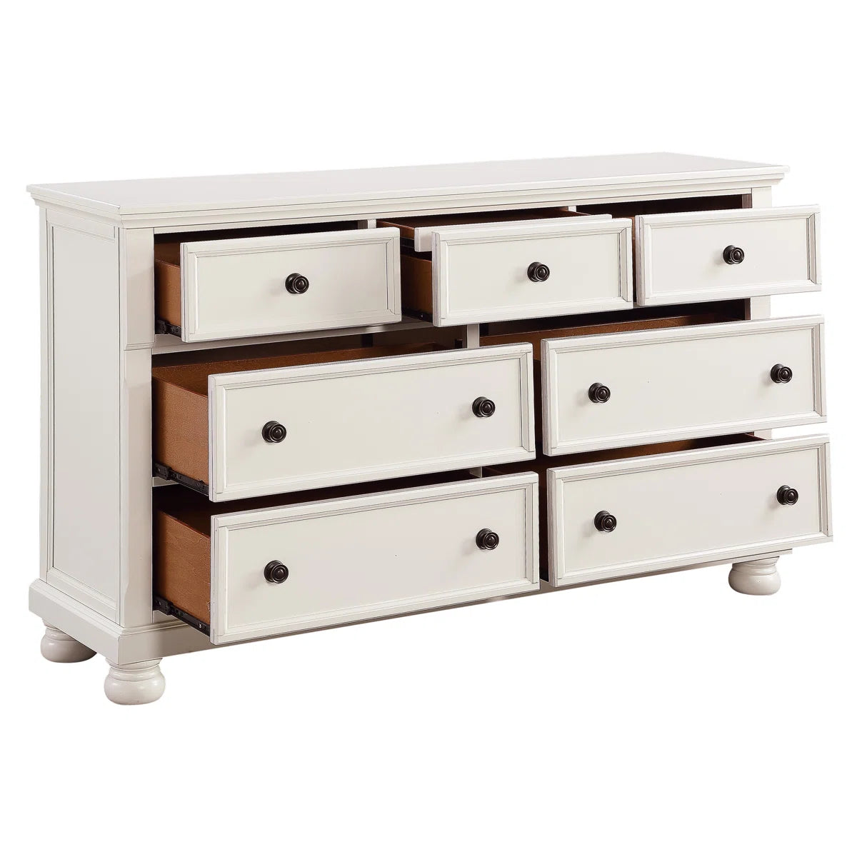 Wooden Multi-Drawer Storage Dresser