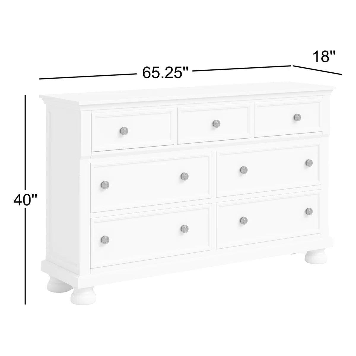 Wooden Multi-Drawer Storage Dresser