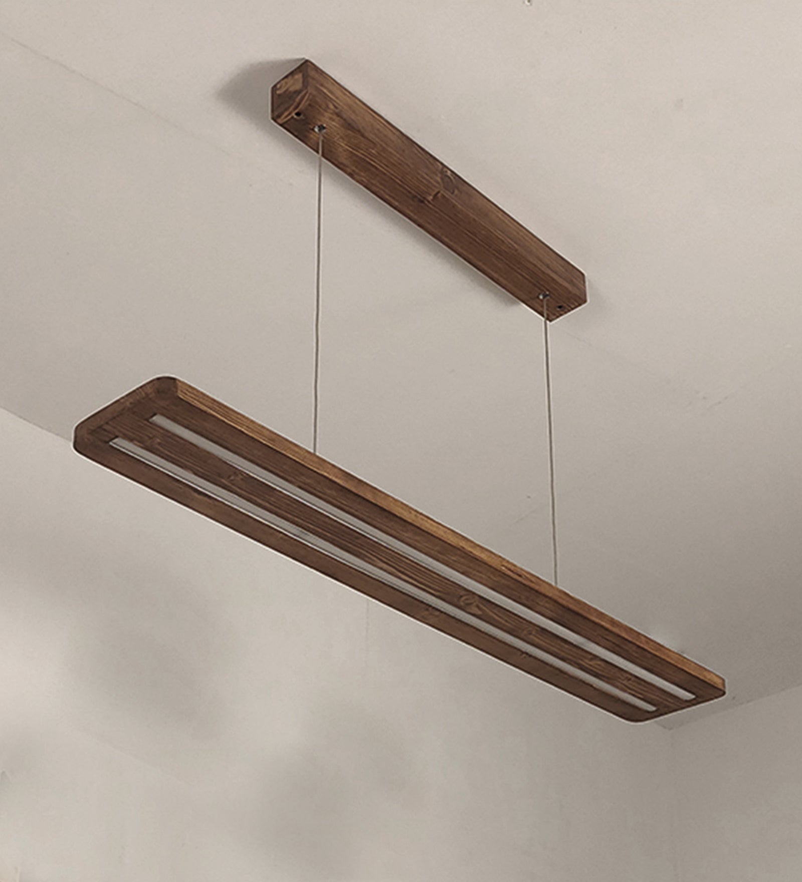 Brigitte 48 Brown Wooden LED Hanging Lamp