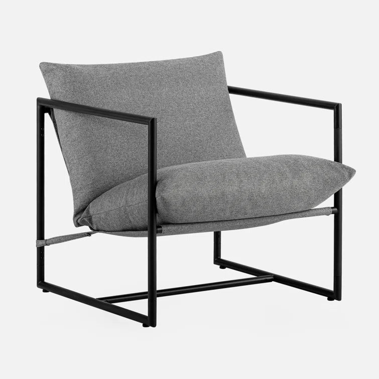Aydeen Modern Metal Armchair with Comfy Foam Cushions