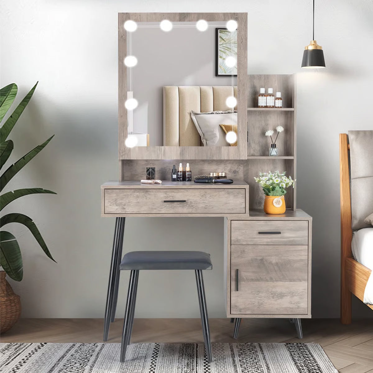 Aynsley Makeup Vanity Table – Compact and Stylish Storage-OUCH CART |Dressing table