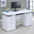 "Modern Focus: Sleek Computer Desk for a Streamlined Workspace