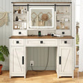Azraf 47.2" Farmhouse Vanity Dressing Table with 5 Storage Drawers and Elegant Design