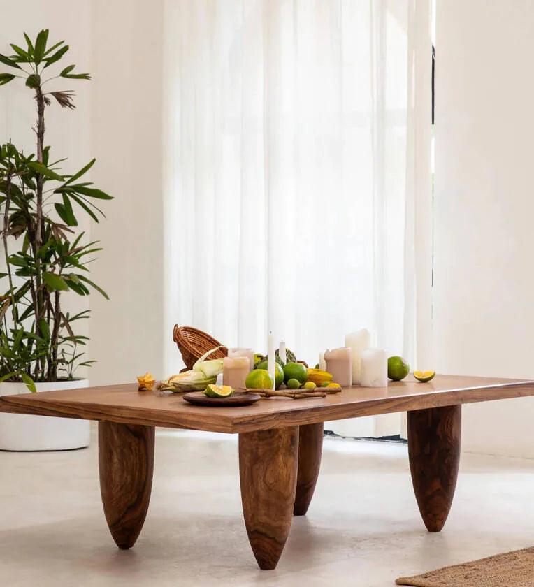 Solid wood Coffee Table In Brown Colour