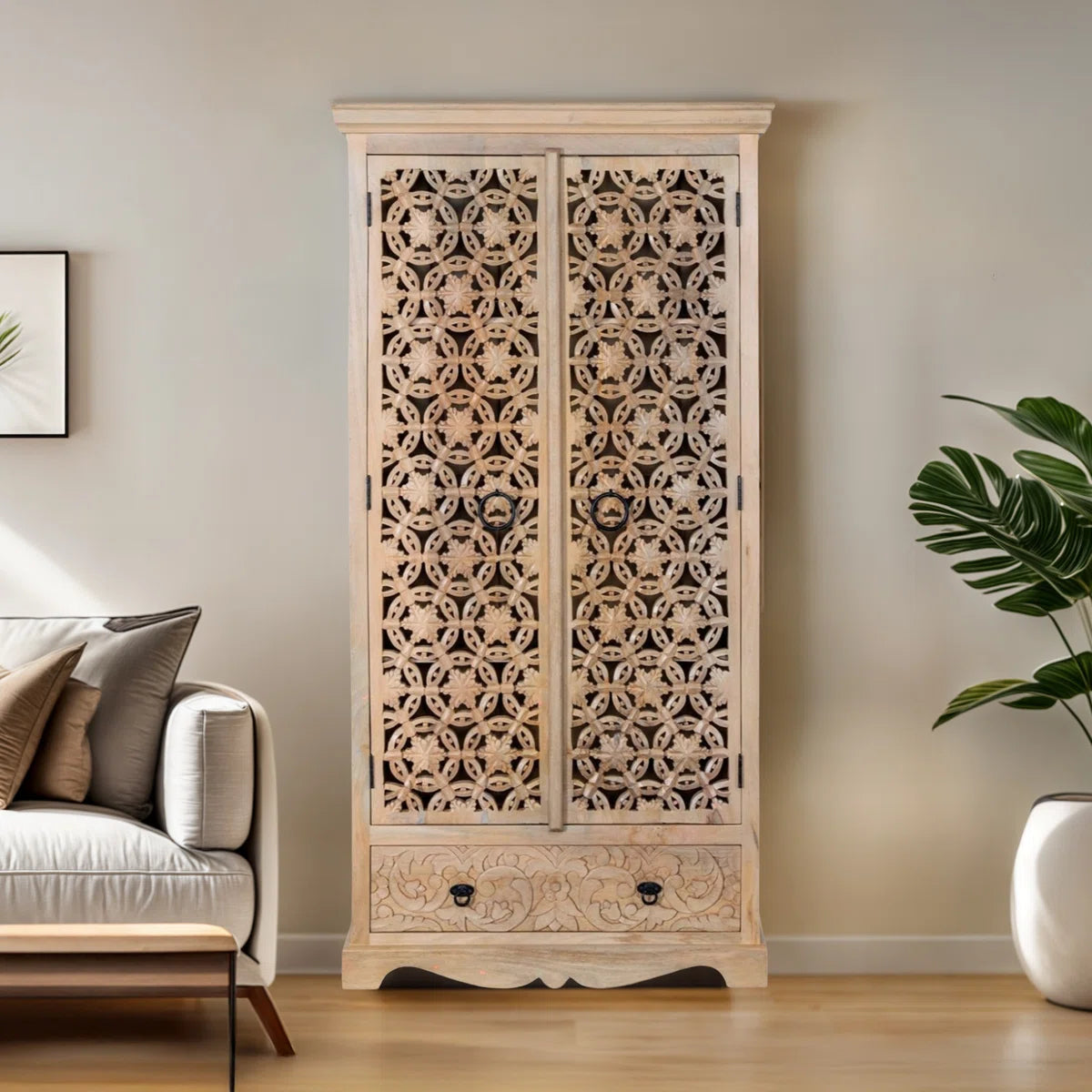 Sargeant Bedroom Armoire Solid Wood Wardrobe Large Storage Space