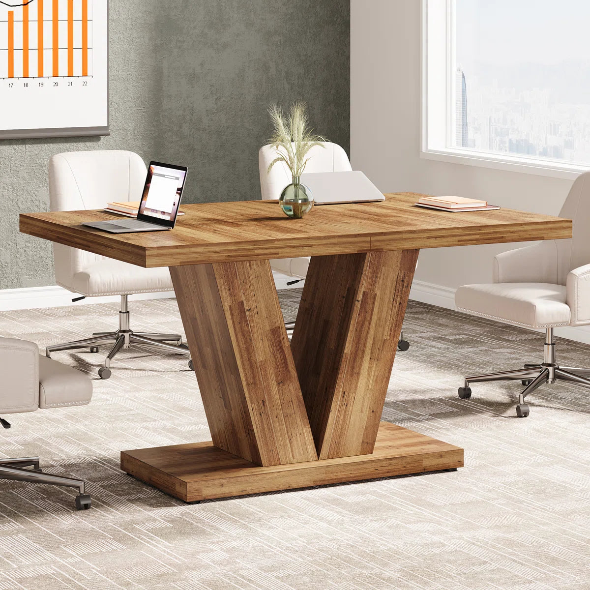 Gardina 47'' Small Conference Meeting Table-OUCH CART 