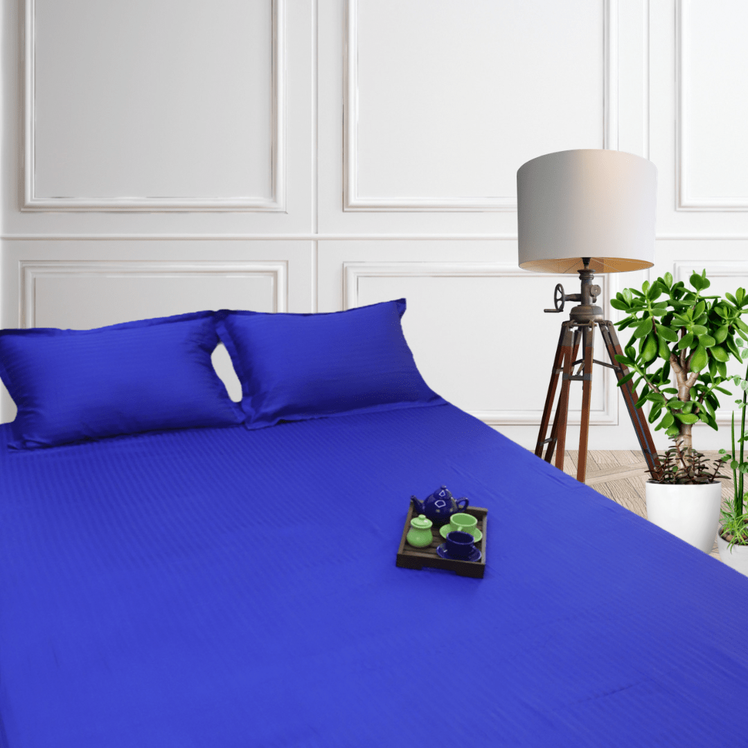 Amparo Blue Striped Bedding Set
