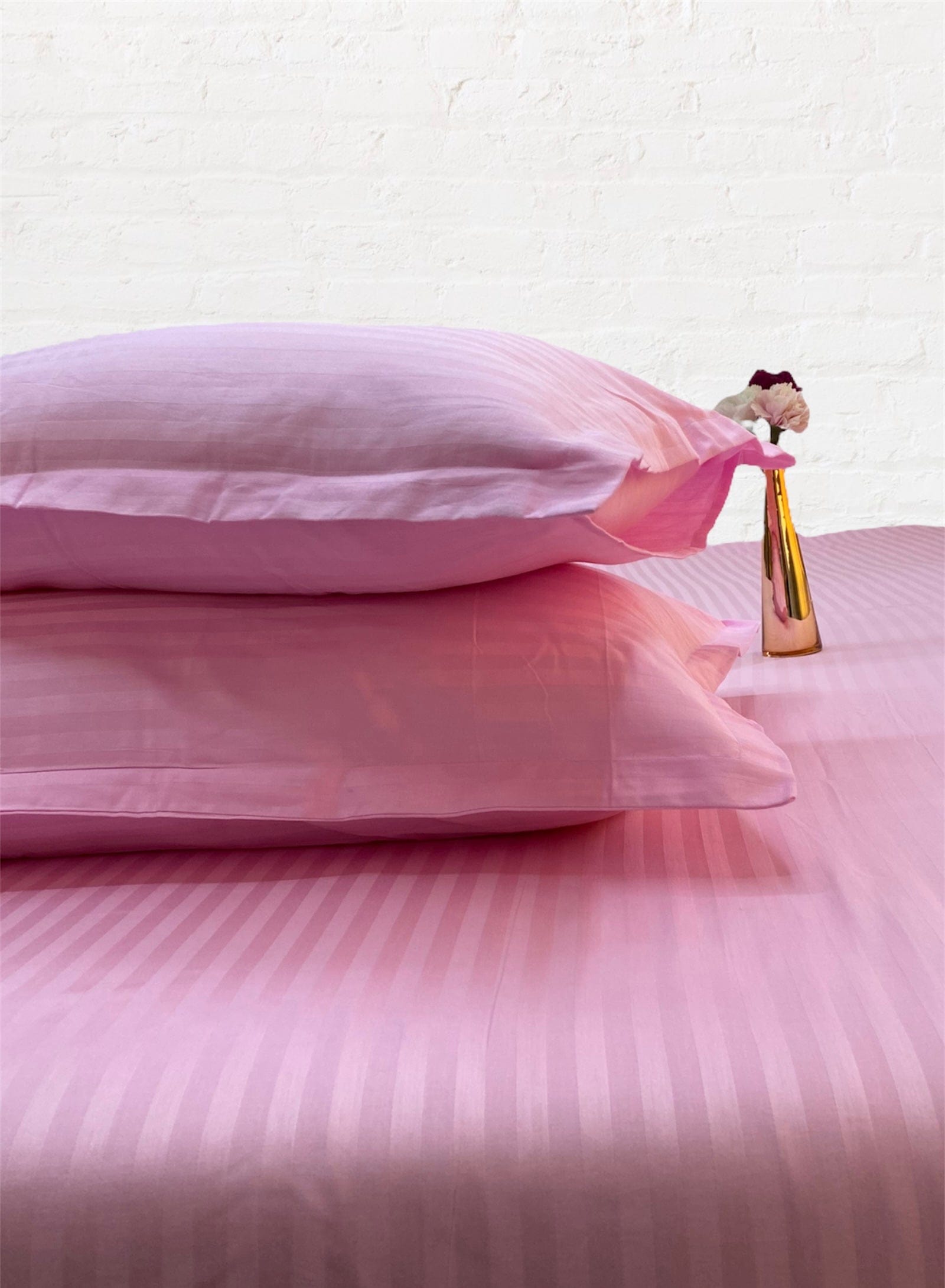 Baby Pink Striped Bedding Set
