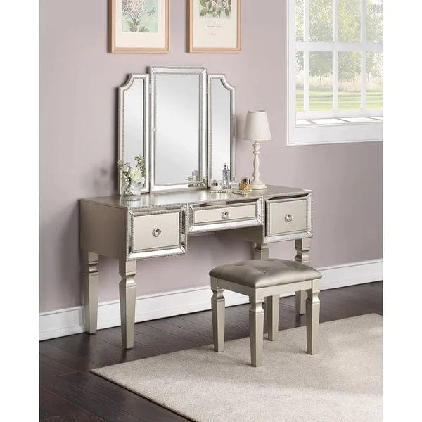 Marcin Vanity dressing table design with mirror with stool