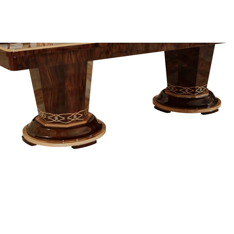 9 - Piece Solid Wood Top Double Pedestal Dining Set