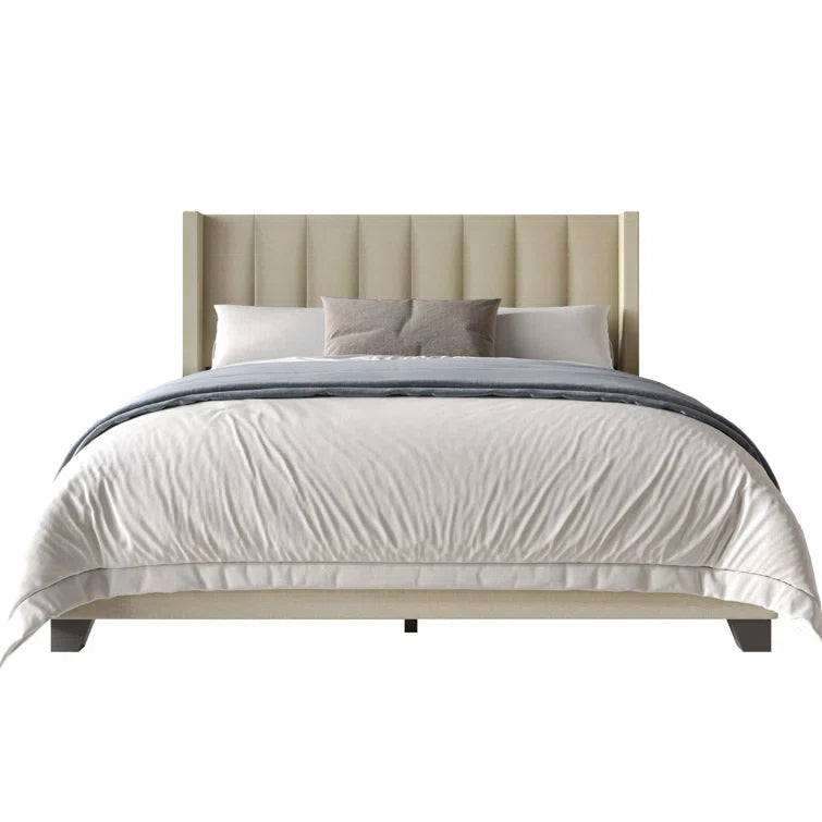 Batholo Upholstered Wingback Bed