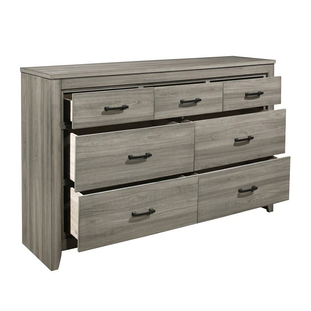 Transitional 7-Drawer Bedroom Dresser – Dark Gray, Scratch & Stain Resistant, No Assembly Needed-OUCH CART |Dressing table