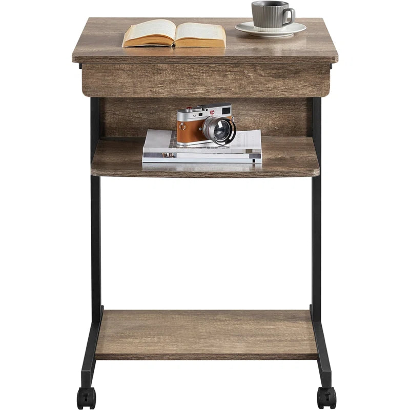 "Industrial Elegance: The Metal Base Writing Desk"