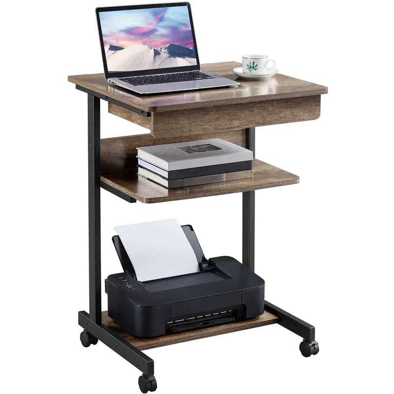 "Industrial Elegance: The Metal Base Writing Desk"