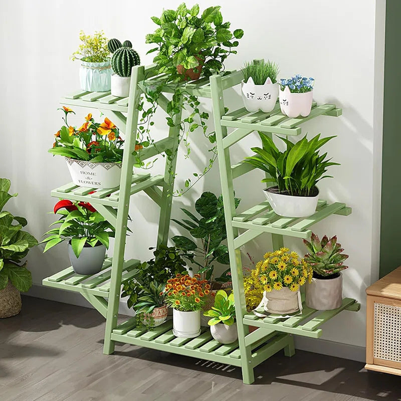 bamboo plant stands indoor Bamboo Plant Shelf Stand 8 Tier for Indoor and Outdoor Use