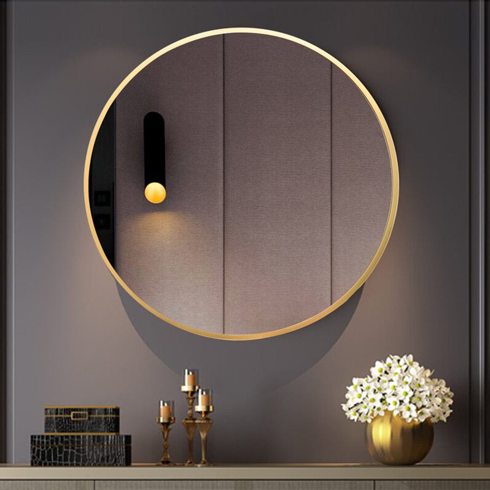 Designer Metal Golden Wall Mirror 24  inch