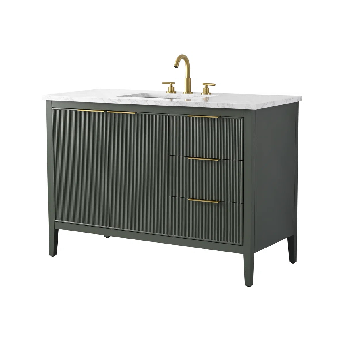 48 Inch Bathroom Vanity with Marble Top | Fox Marvel