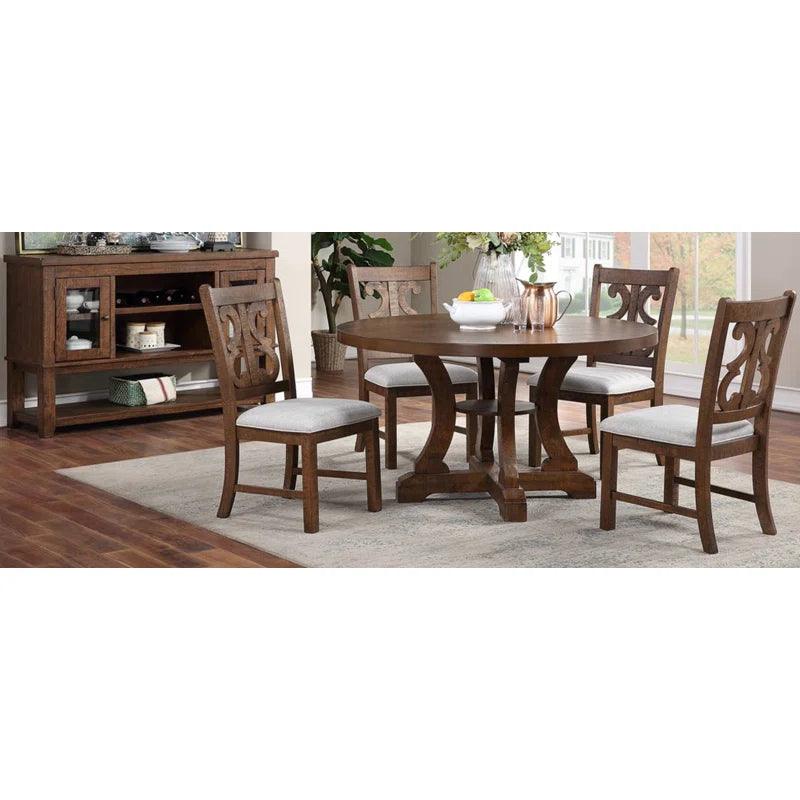 5 - Piece Pedestal Dining Set - Ouch Cart 