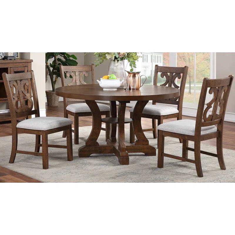 5 - Piece Pedestal Dining Set - Ouch Cart 