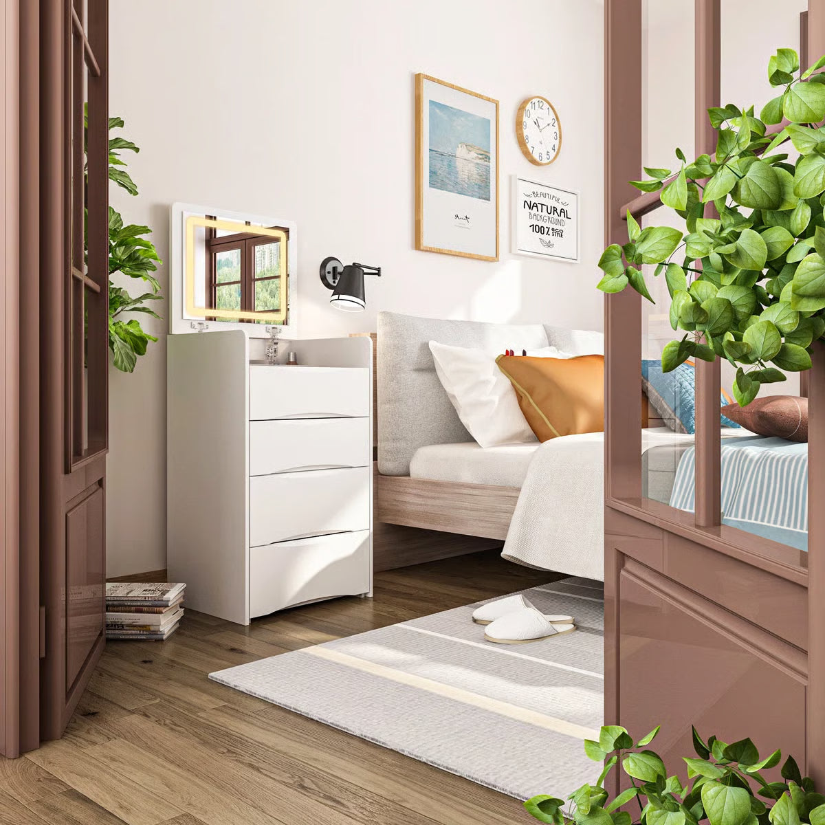 Brevyn 18.7'' Wide Makeup Vanity Table- ouch cart | Dressing table 