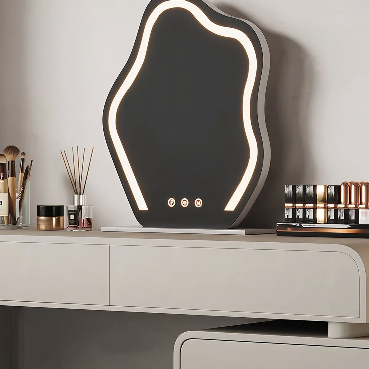 Brightdell Dressing Table without Mirror – Modern Makeup Organizer-OUCH CART |Dressing table
