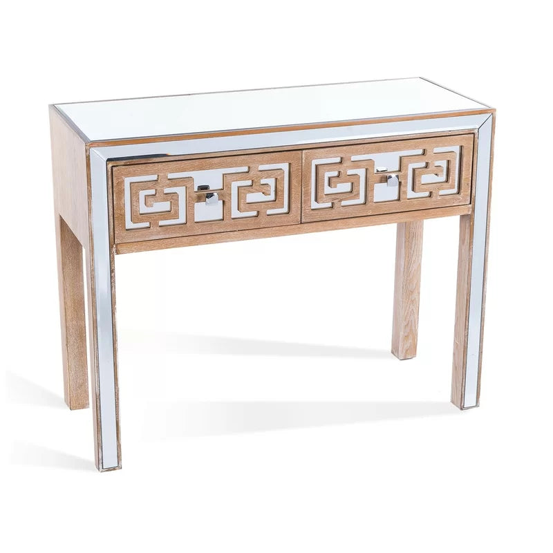 Olivia Glass Top Console Table