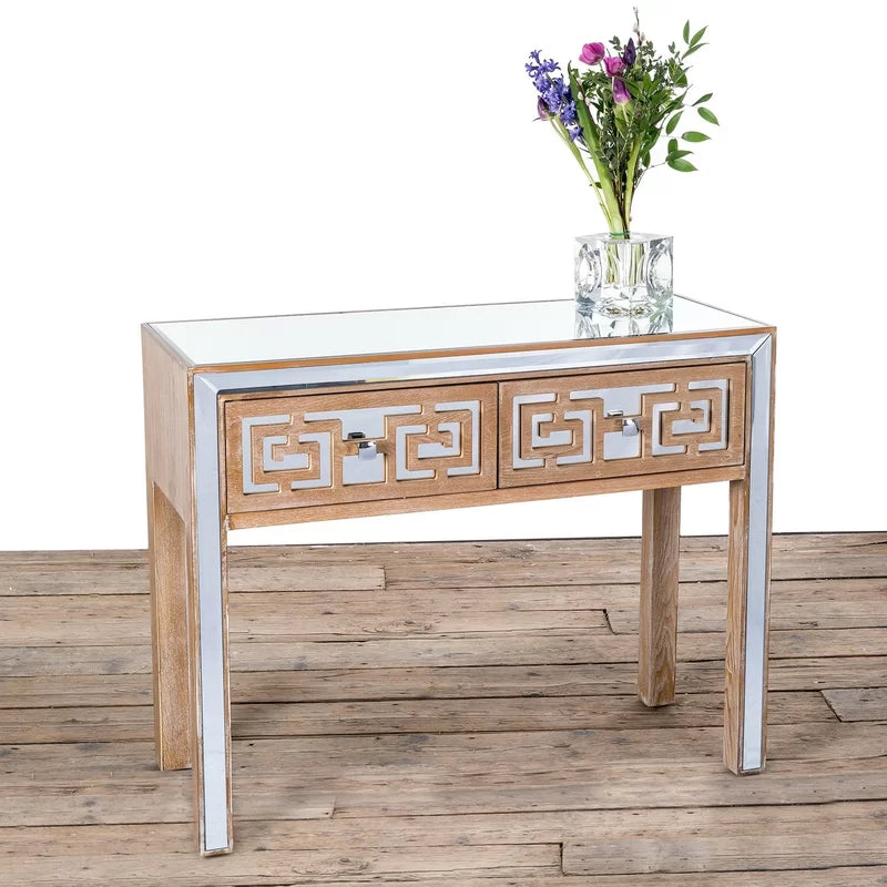 Olivia Glass Top Console Table