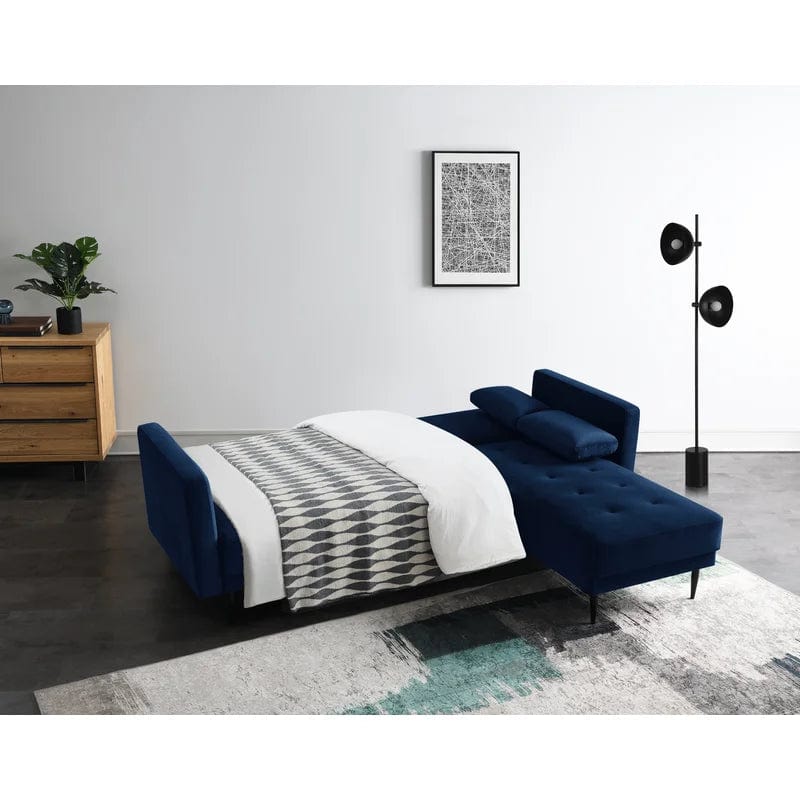Brutus Velvety Reversible Corner Sofa Bed