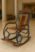 Elegant Wooden Iron Rocking Chair Stylish Swing