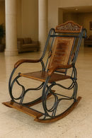 Elegant Wooden Iron Rocking Chair Stylish Swing