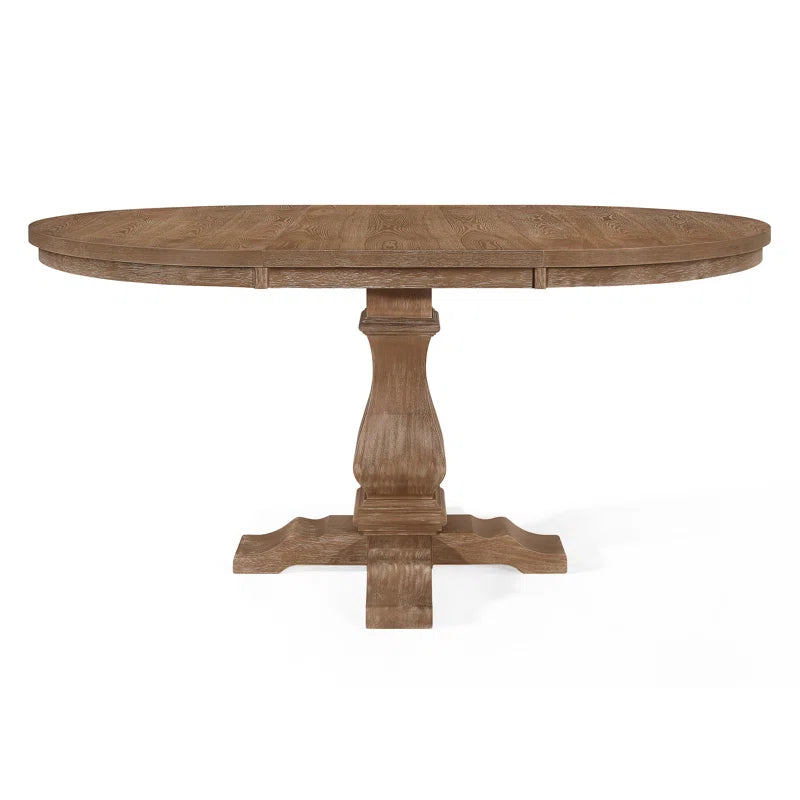 4-Seater Modern Farmhouse Dining Set Table & Upholstered King Louis Chairs