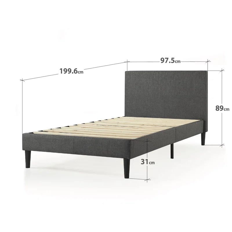 Camile Upholstered Bed Frame with Headboard