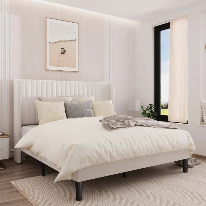 Candler Upholstered Platform Bed with Wingback