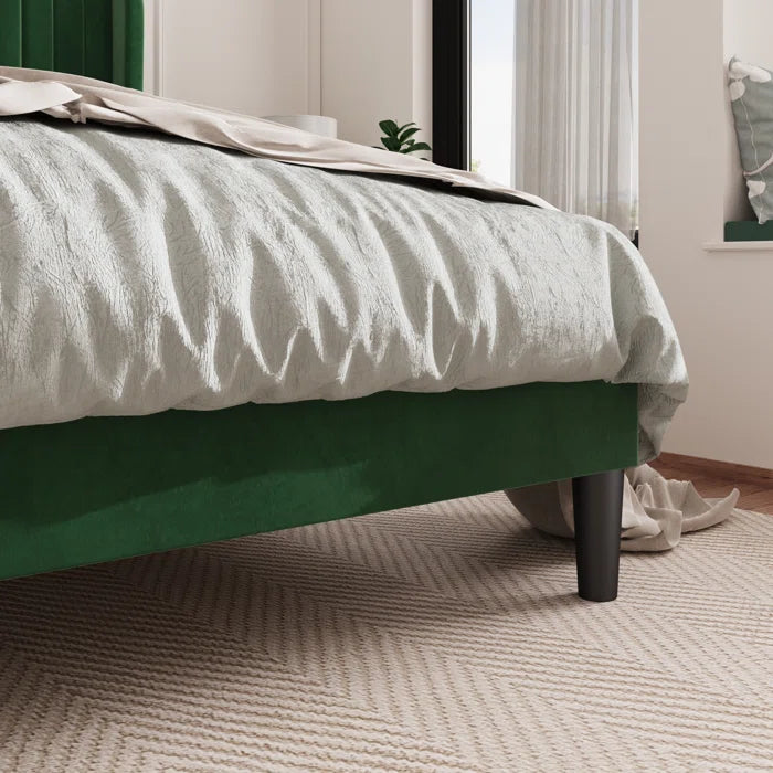 Candler Upholstered Platform Bed with Wingback