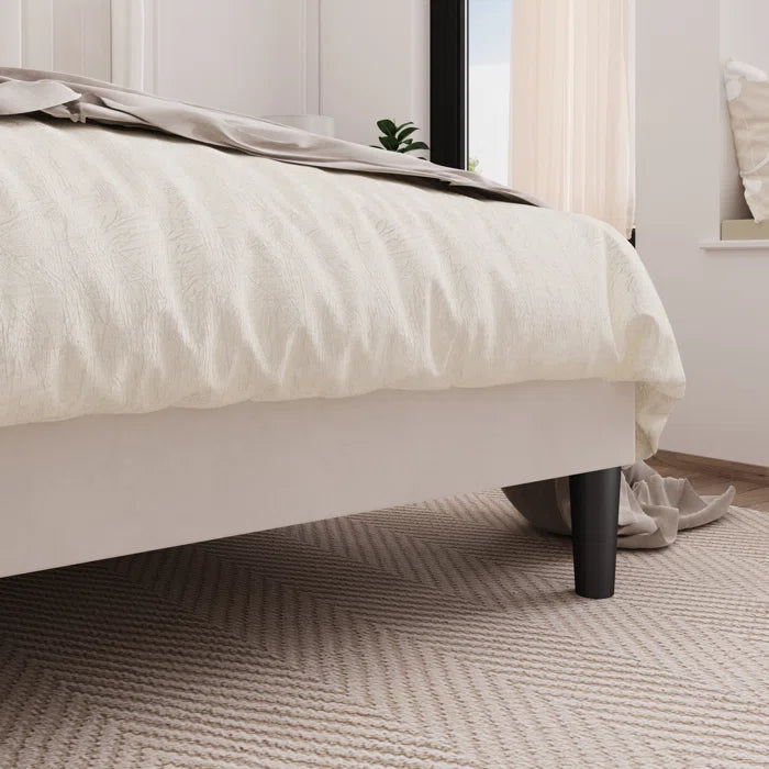 Candler Upholstered Platform Bed with Wingback
