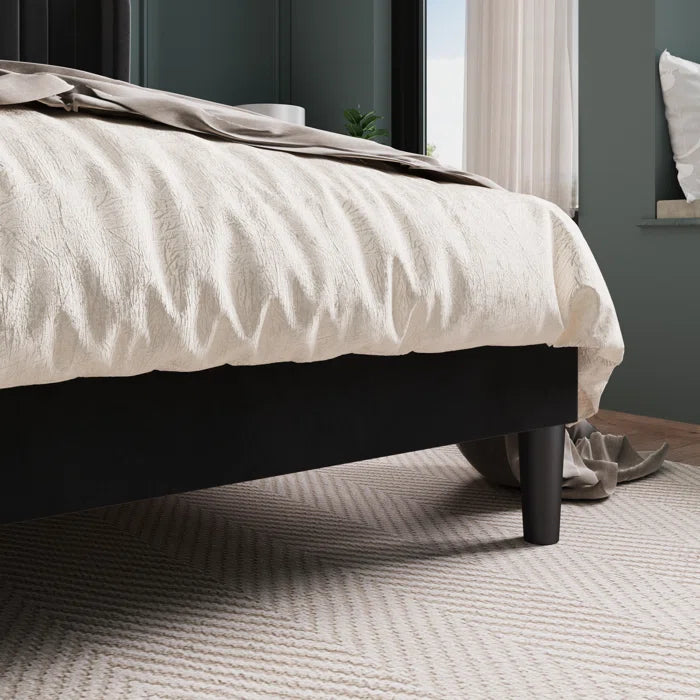 Candler Upholstered Platform Bed with Wingback