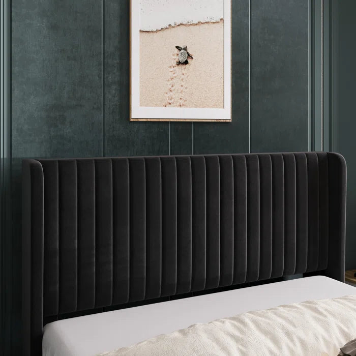 Candler Upholstered Platform Bed with Wingback