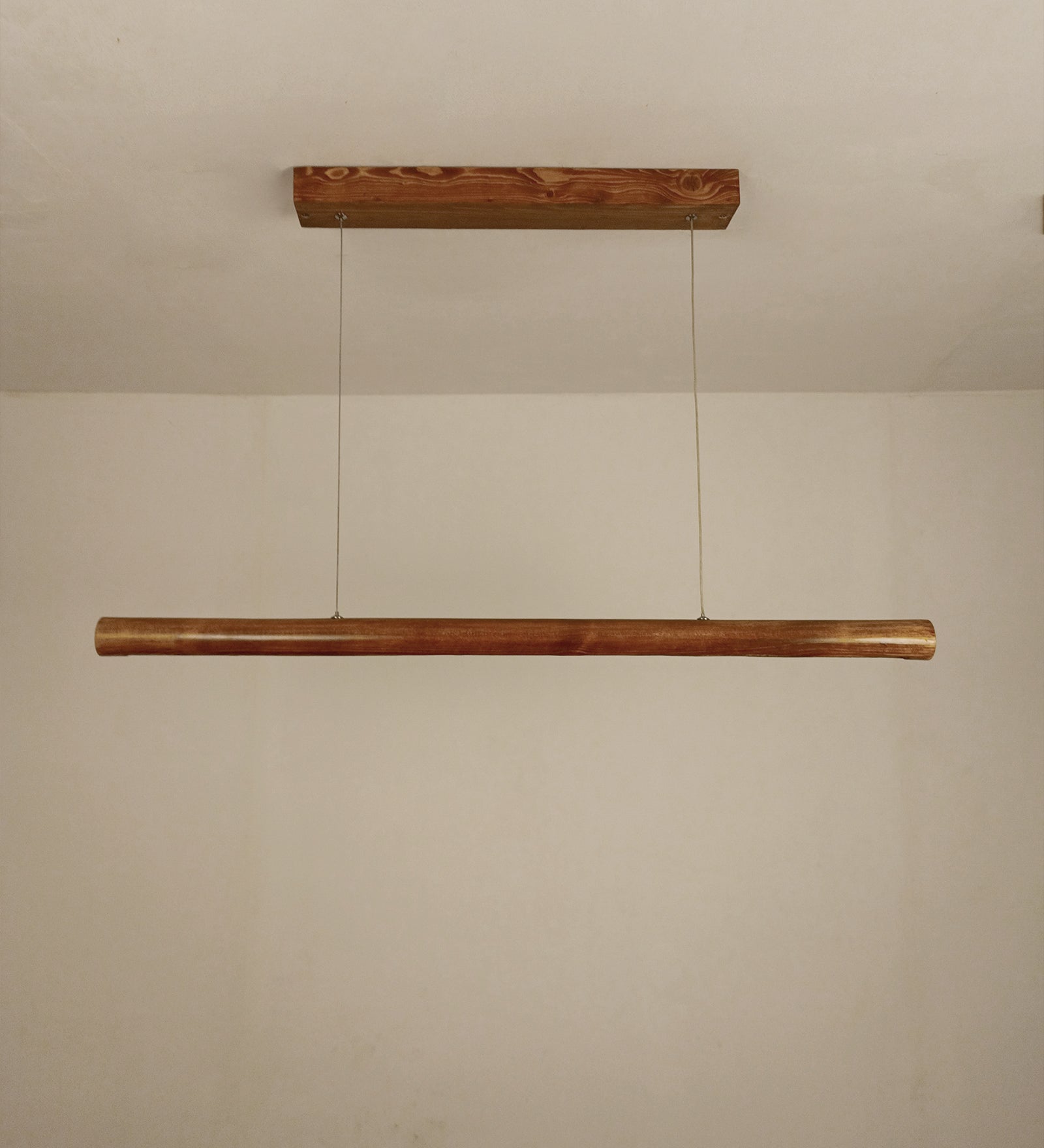 Cannula 36 Brown Wooden LED Hanging Lamp