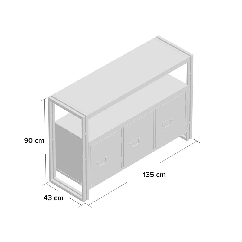 Oliver Solid Wood Top Console Table