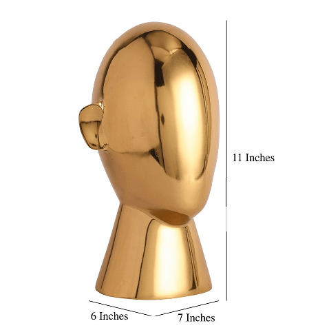 Abstract Head Decorative Gold