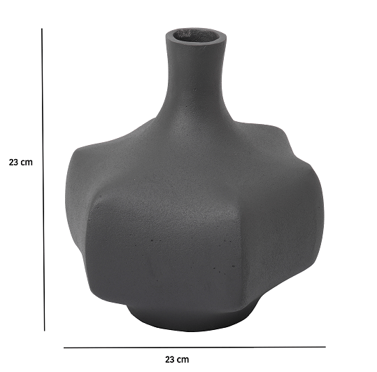 Verdant Metal  grey texture Vase