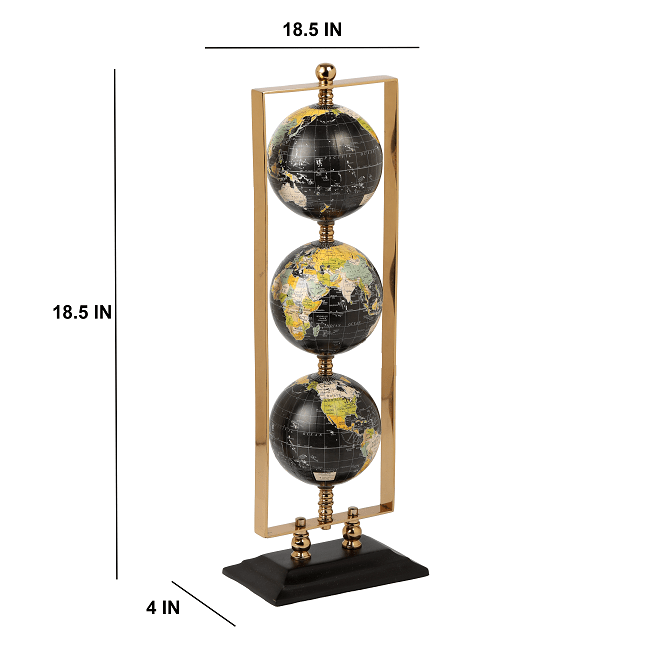 Vertical Triple Golden Globe stand