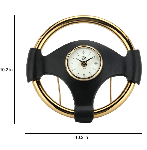 Wheel Steel Clock Silver Clock