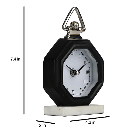 Black  Victoria Table Clock