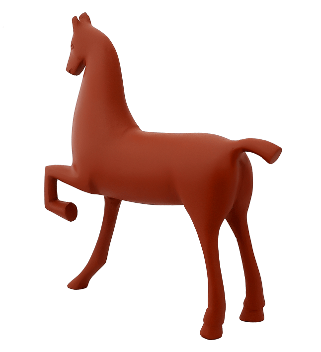 Enigmatic Equine Sculpture Terracotta