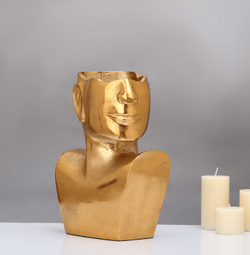 Visionary Face Gold Planter